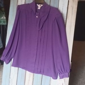 132 NWT Sheridan Square Pleated Dress Blouse Sz 16